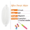 Springy Afro Twist Hair 12 Inch 3 Packs Pre Fluffed