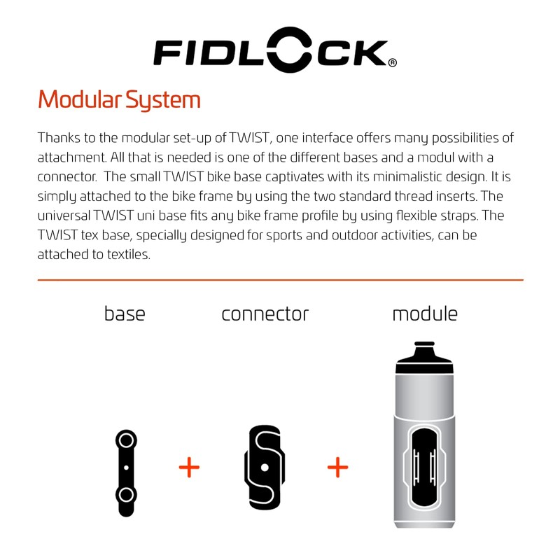 Fidlock Set di borracce Twist Bottle 590, colore: bianco trasparente