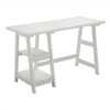 Convenience Concepts Designs2Go Trestle Desk with Shelves, White