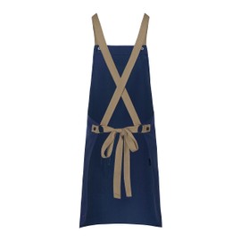 Karlowsky Bib Apron Urban Look with Cross Straps and Pocket 70 x 85 cm Unisex 65% Polyester 35% Cotton Steel Blue