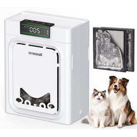 oneisall Air Purifiers for Home Pets with Double-Sided Washable HEPA Filters, Large Rooms Up to 2200Ft², Air Purifier for Dander, Odors, Allergens, Pet Fluff Hairs,Pollutants, Smoke, and Dust, PP02