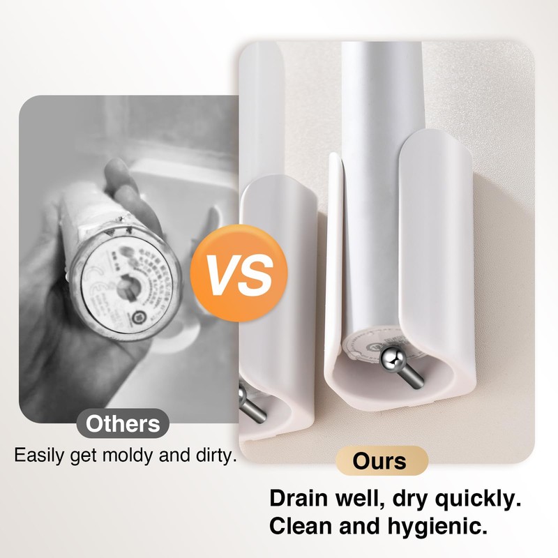 HAVICATO Electric Toothbrush Holder for Bathroom, Wall-Mounted Toothbrush Stand with