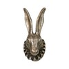 Creative Co-Op Cast Aluminum Rabbit Head with Ruff Collar Wall