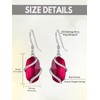 HPQQ Garnet Earrings for Women Sterling Silver January Birthstone Earrings