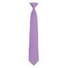 DQT Men's Plain Twill Wedding Formal Clip On Tie -