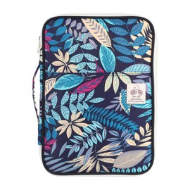 A4 Document Bag, New Multi-Functional A4 Document Bags, File Folder Portfolio Notebook Zippered Case for Ipads, Notebooks, Pens, Documents(Navy Blue)