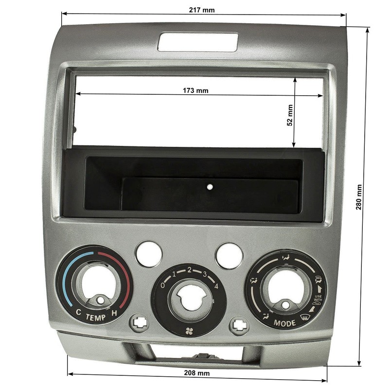 tomzz Audio 2433-021 radio fascia compatible with Mazda BT-50 Ford