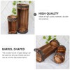 Rustic Half Barrel Planters 2Pcs Wooden Flower Pot for Yard