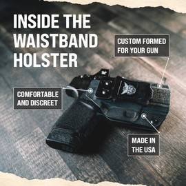 We The People Holsters - Red Plaid - Right Hand - IWB Holster Compatible with Smith & Wesson SD9/SD40 VE w/Olight PL-Mini 2 Valkyrie