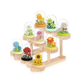 BOROLA Mini Building Block Secret Flower Series Flower Potted Plants Set, Colorful Cute Small Toy with dust Cover, Creative Block Collection Home Office Decor Desktop Trinkets(Boxes Gift Set)