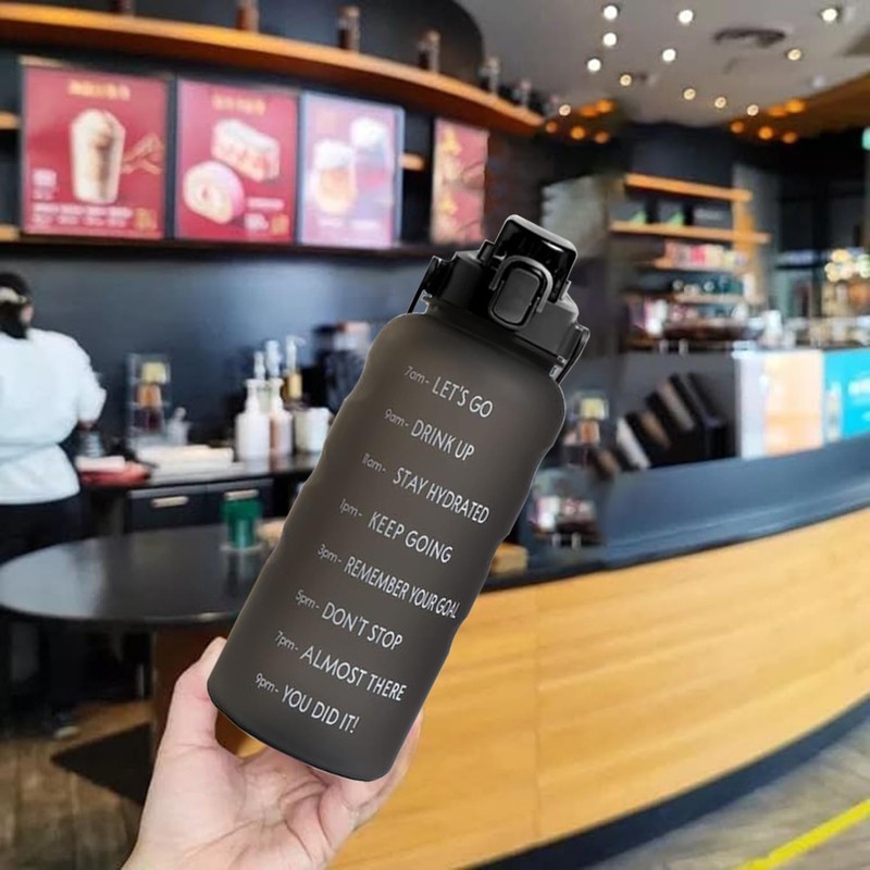 Katsy Style Hydrate 2L Tracker Water Bottle - Rainbow BPA-Free