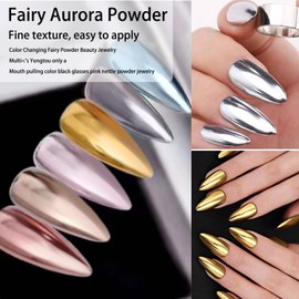 SULLMAR Chrome Nail Powder for Beautiful Mirror Effect Chrome Powder Get the Polish of Your Dreams with Our Nail DIY Enthusiasts Chrome Powder for Nails(SET D)