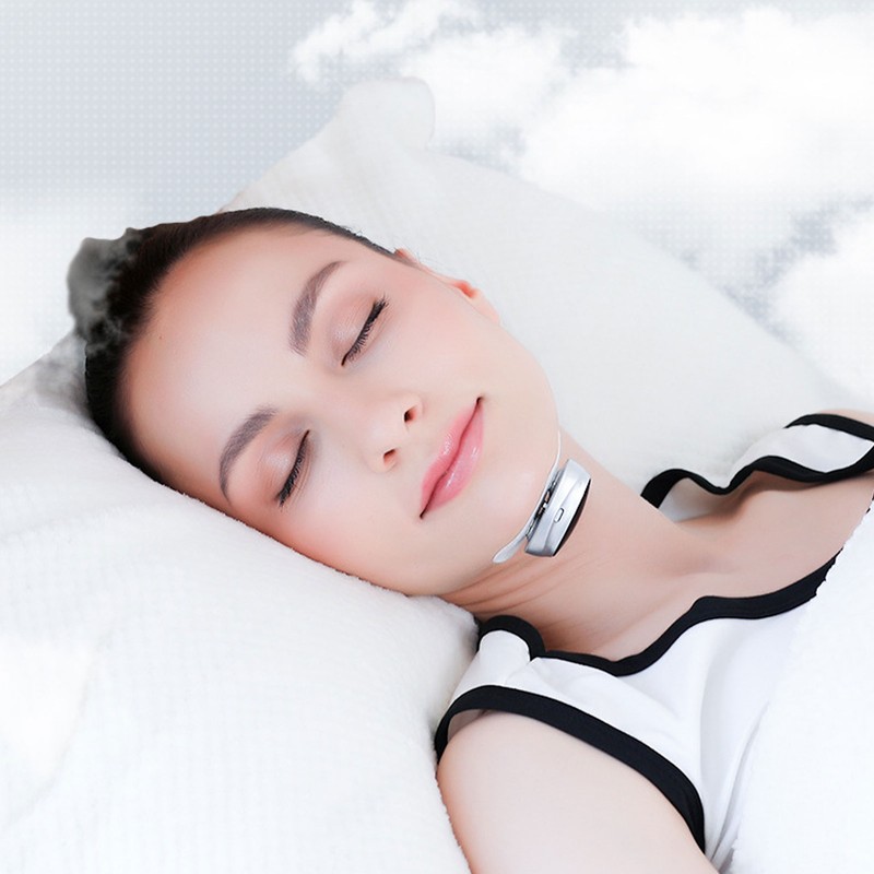 Electric Throat Snoring Device 3 Gears Adjustable TENS Pulse Massage