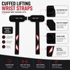 3-in-1 Weightlifting Straps for Grip Support – Padded Wrist, Ankle
