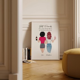 GIFAMI Customized Friend Bestie Wall Art Decorations Custom Unique Gifts Idea