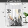 TWLSNCD Extra Long No Hook Tropical Shower Curtain with Snap