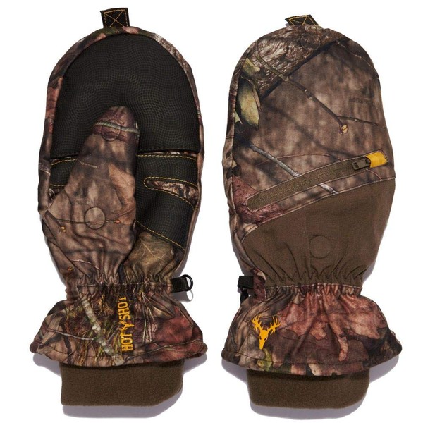 HOT SHOT Men’s Camo Huntsman Pop-Top Mittens –Mossy Oak Break-Up
