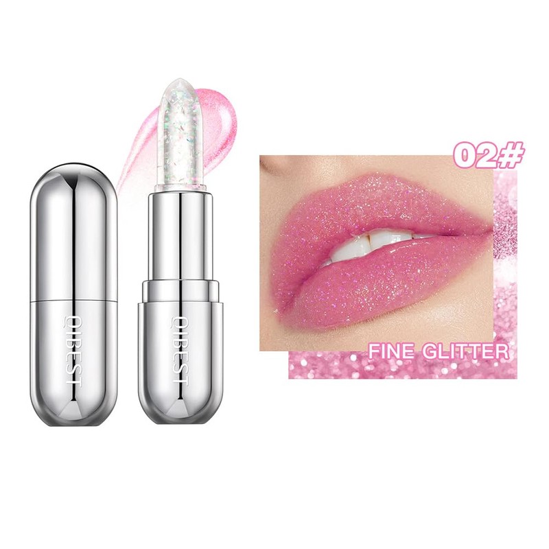 GECOMO Shiny Jelly Thermochromic Lipstick Moisturizing, Thinning Lip Lines, Prevents