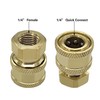 BesNPT 2 Pcs Brass Pressure Washer Coupler,1/4" Quick Connect to
