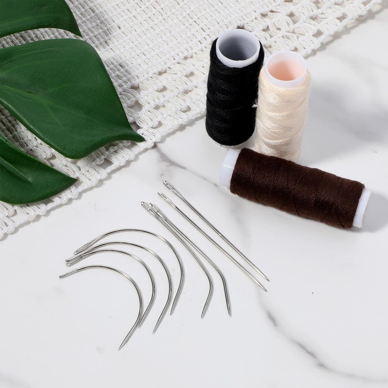 Set di aghi e filo per cucire parrucche e capelli,