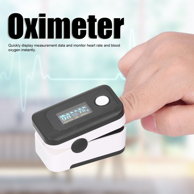 Fingertip Pulse Oximeter LED Screen Blood Oxygen Saturation Monitor with