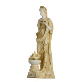 BeautifulGreekStatues Hestia Goddess of the hearth, home family, and the state Statue Gold Tone 6.69"