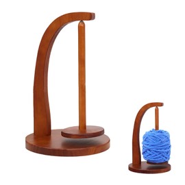 CALIDAKA Yarn Holder for Crocheting and Knitting,Wooden Yarn Spinner,Yarn Ball Holder with Magnetic Metal Twirling Mechanism,Crochet Yarn Holder for Knitting Crocheting DIY Crafts Gifts