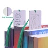 Inspirational Bookmarks for Women- Bamboo Book Marks, Silk Tassel Book