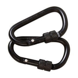 Kombat UK 6mm Screw Gate Locking Carabiners - 2 Pack