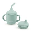 Ginbear 2-in-1 Sip-N-Straw Baby Cup, Spill Proof Non-toxic BPA Free