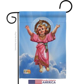 Breeze Decor Faith Divine Baby Jesus Garden Flag Religious Hope Grace Peace Dove Christian Religion Easter Small Decorative Gift Yard House Banner Made in USA 13 X 18.5