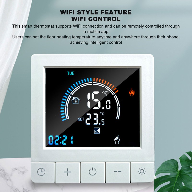 Programmable Smart Thermostat Electric Heating Smart Thermostat Digital LCD Display