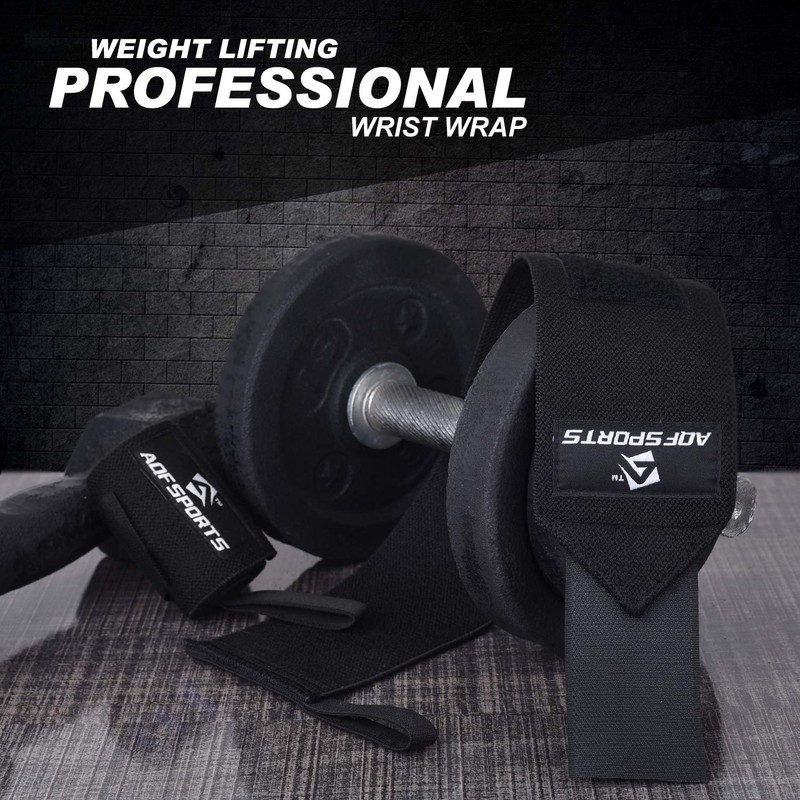 AQF 18” Wrist Wraps Supports Heavy Duty Weightlifting Gym Training