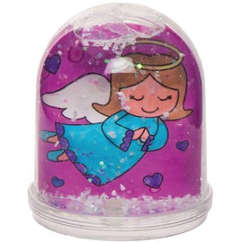 Baker Ross AX384 Angel Colour In Snow Globes Kits - Box of 4, Great Christmas Arts and Crafts Supplies for Kids this Festive Season