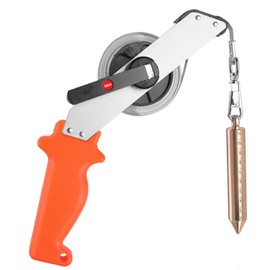 Cekegon Oil Gauging Tape, 10M/33ft Stainless Steel Sounding Tape Measure, Oil Tank Gauging Tape with Brass Plumb Bob