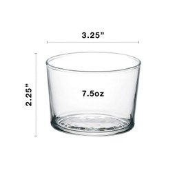 Bormioli Rocco Essential Decor Glassware – Set Of 12 Mini 7.5 Ounce Drinking Glasses For Water, Beverages ,Cocktails & Candle Holders – 7.5oz Clear Tempered Glass Tumblers