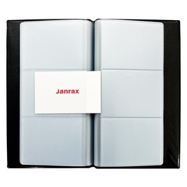 Janrax 60 Pocket Black Name Business Card Holder