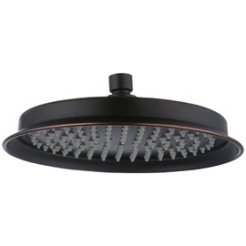 Oil Rubbed Bronze Antique Shower Head Replacement, 9 Inch Round Rain Rainfall Showerhead Made of 304 Stainless Steel Vintage High Pressure Waterfall Shower Heads with Silicone Nozzle