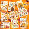 Konsait 9 Sheets 178 PCS Fall Window Clings Double Sided