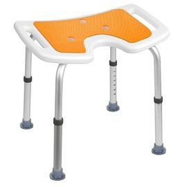 U-shaped Shower Stool to Sit on in Shower, Adjustable Height 150kg
