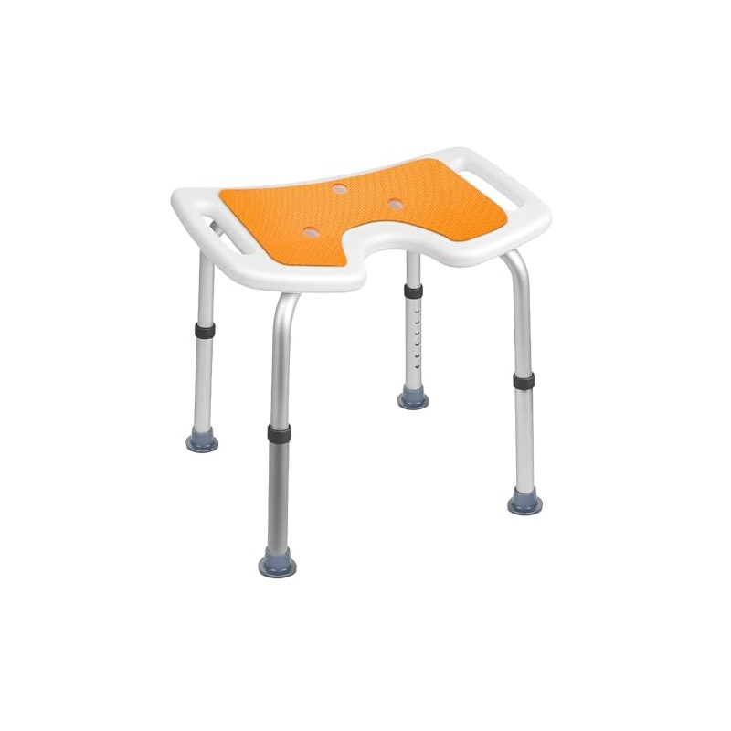 U-shaped Shower Stool to Sit on in Shower, Adjustable Height
