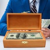 Wooden Lockable Currency Tray, Single Row Currency Tray, Cash Organizer