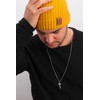 Fishermans Beanie - Mütze, Fischermütze, Strickmütze mit Echt-Leder Veredelung (Manufaktur13/M13)