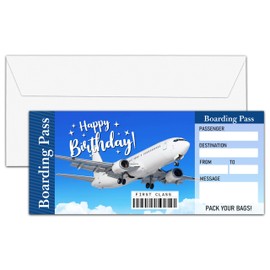 Birthday Boarding Pass Gift Ticket, Surprise Trip Reveal Ideas, Birthday Christmas Anniversary Valentine's Gifts, Fake Plane Tickets, 1 PC (A02)