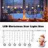 Kimuwote Light Curtain Christmas Lighting Window with Remote Control Timer,