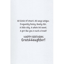 Minnie Mouse Happy Birthday Card for Granddaughter - Yellow, Includes Envelope