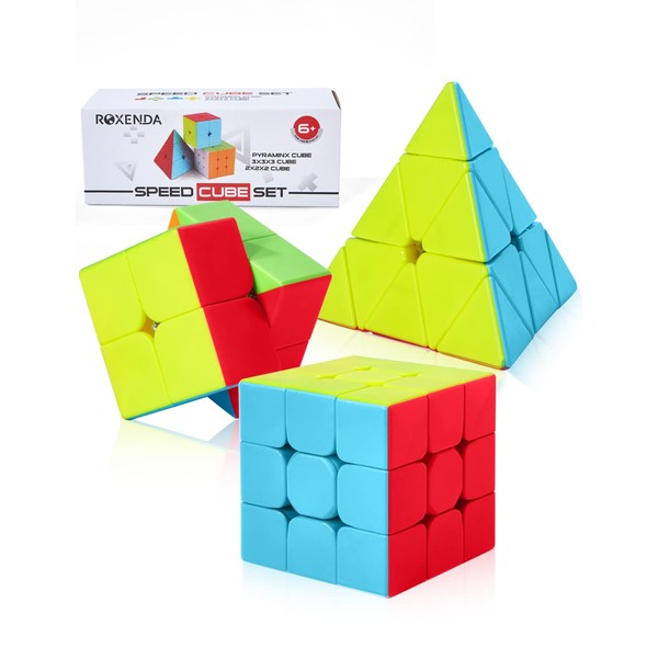ROXENDA Speed Cube Set, Magic Cube Set of 2x2x2 3x3x3