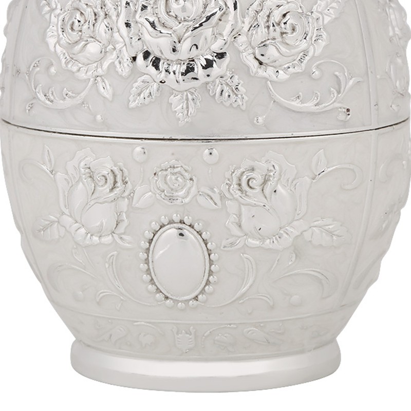 Metal Zinc Alloy Toothpick Holder Flower Pattern Hand Press Toothpick