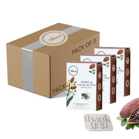 MY ACE Vanilla & Cocoa Butter Gentle Bathing Bar – Handmade Soap with Extracts & Coconut Oil, Shea Butter & Vitamin E, SLES-Free, Moisturizing (3.5oz Each, Pack of 3)