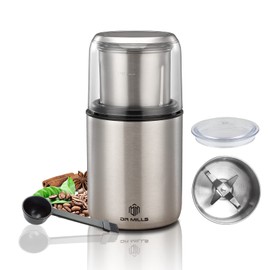 DR MILLS DM-7452 Electric Coffee Grinder,Spice Grinder Electric and chopper,detachable cup, diswash free, Blade & cup made with SUS304 stianlees steel